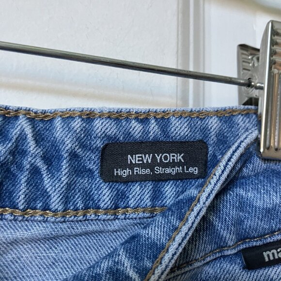 Mavi New York High Rise Straight Leg Jeans Womens 30 Blue - Picture 4 of 13
